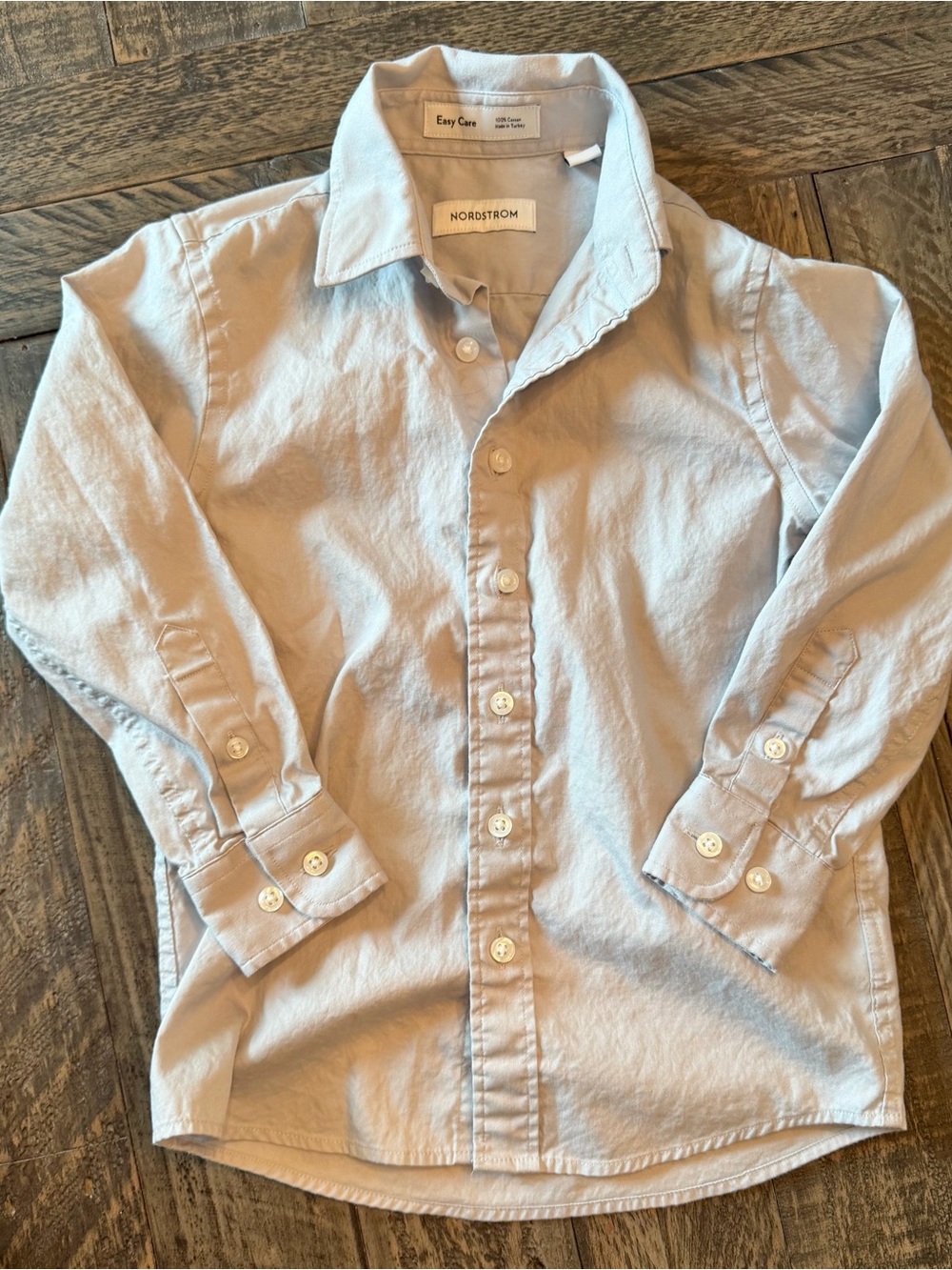 Nordstrom Toddler Long Sleeve Slate Gray button down, 4T